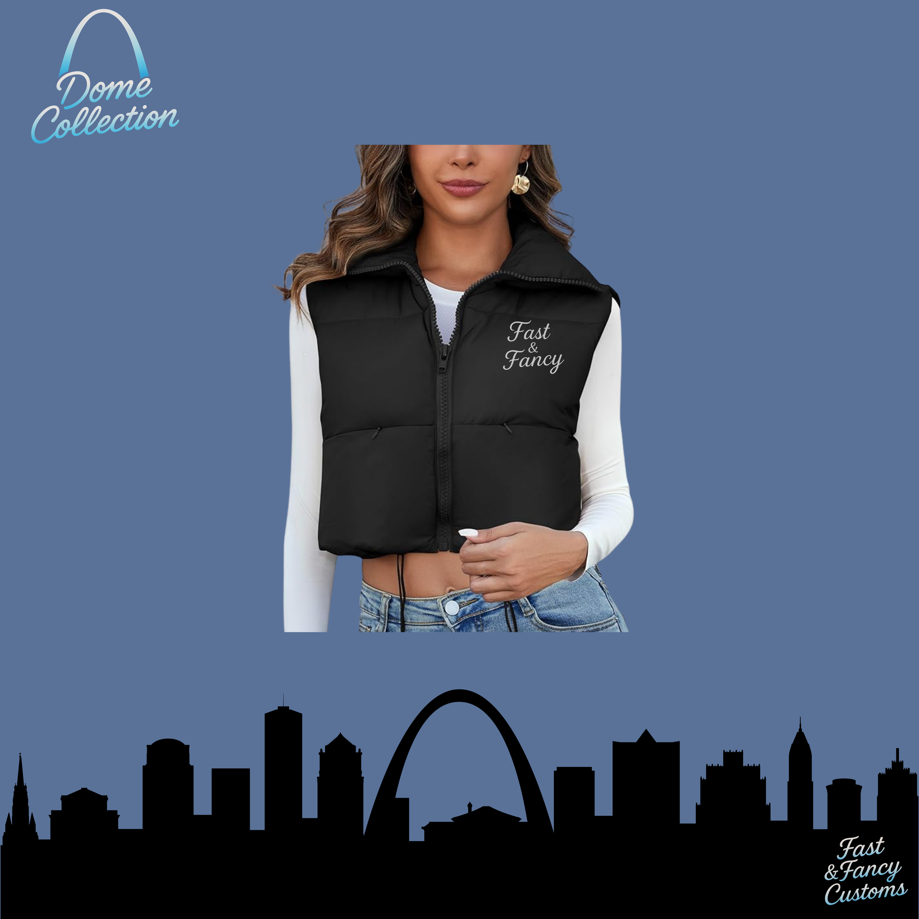 Cropped Puffer Vest