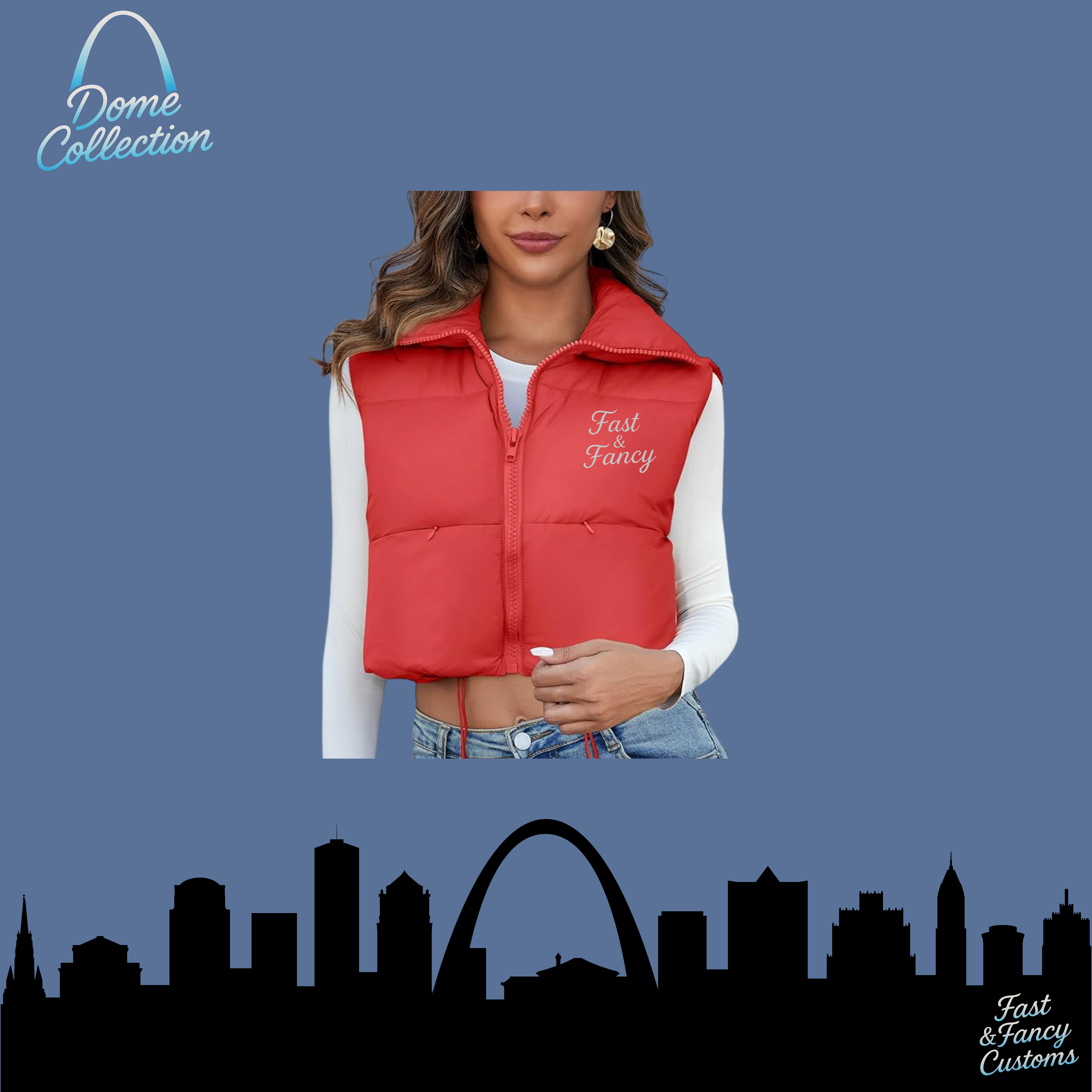 Cropped Puffer Vest