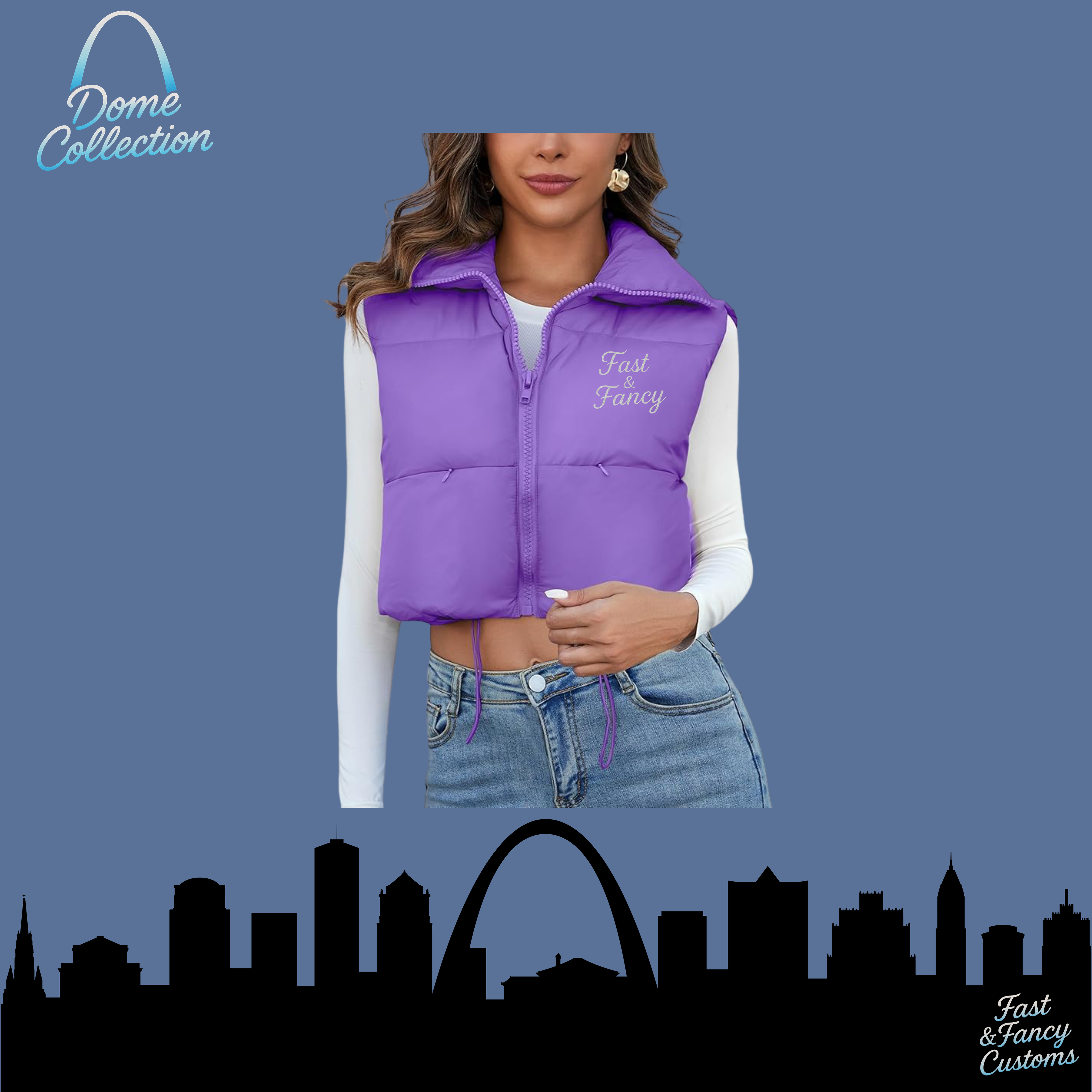Cropped Puffer Vest
