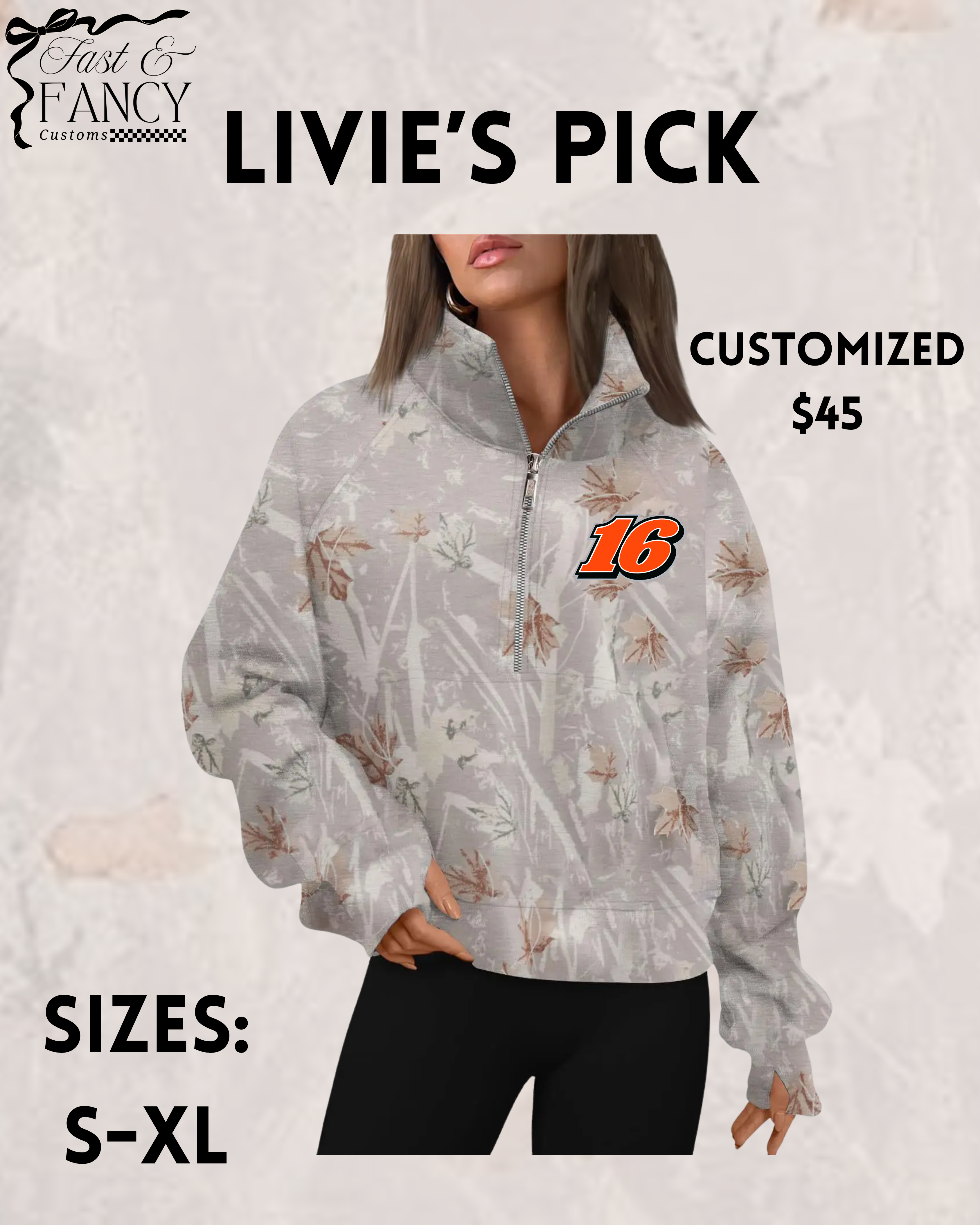 PRE ORDER- Camo Quarter Zip