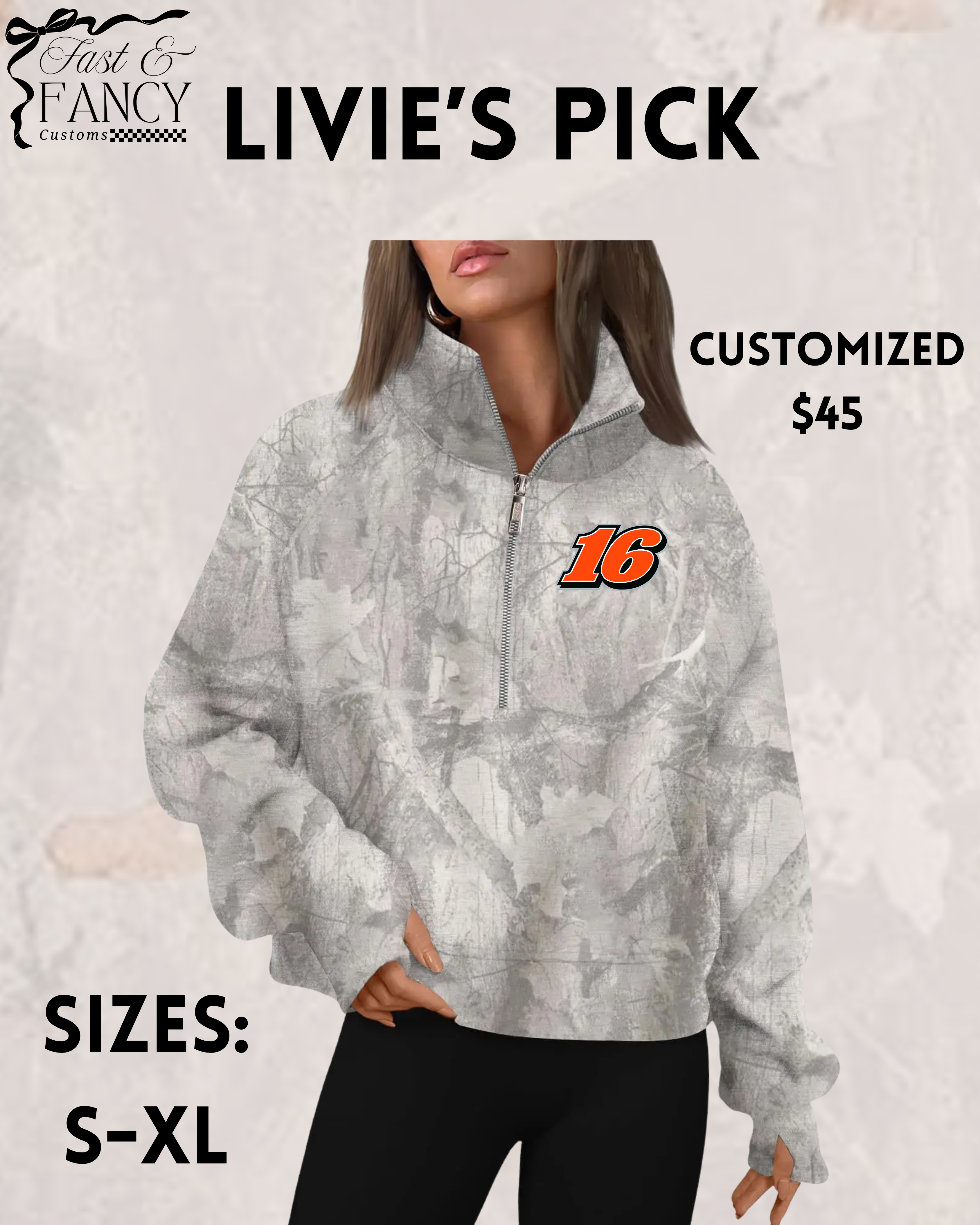 PRE ORDER- Camo Quarter Zip