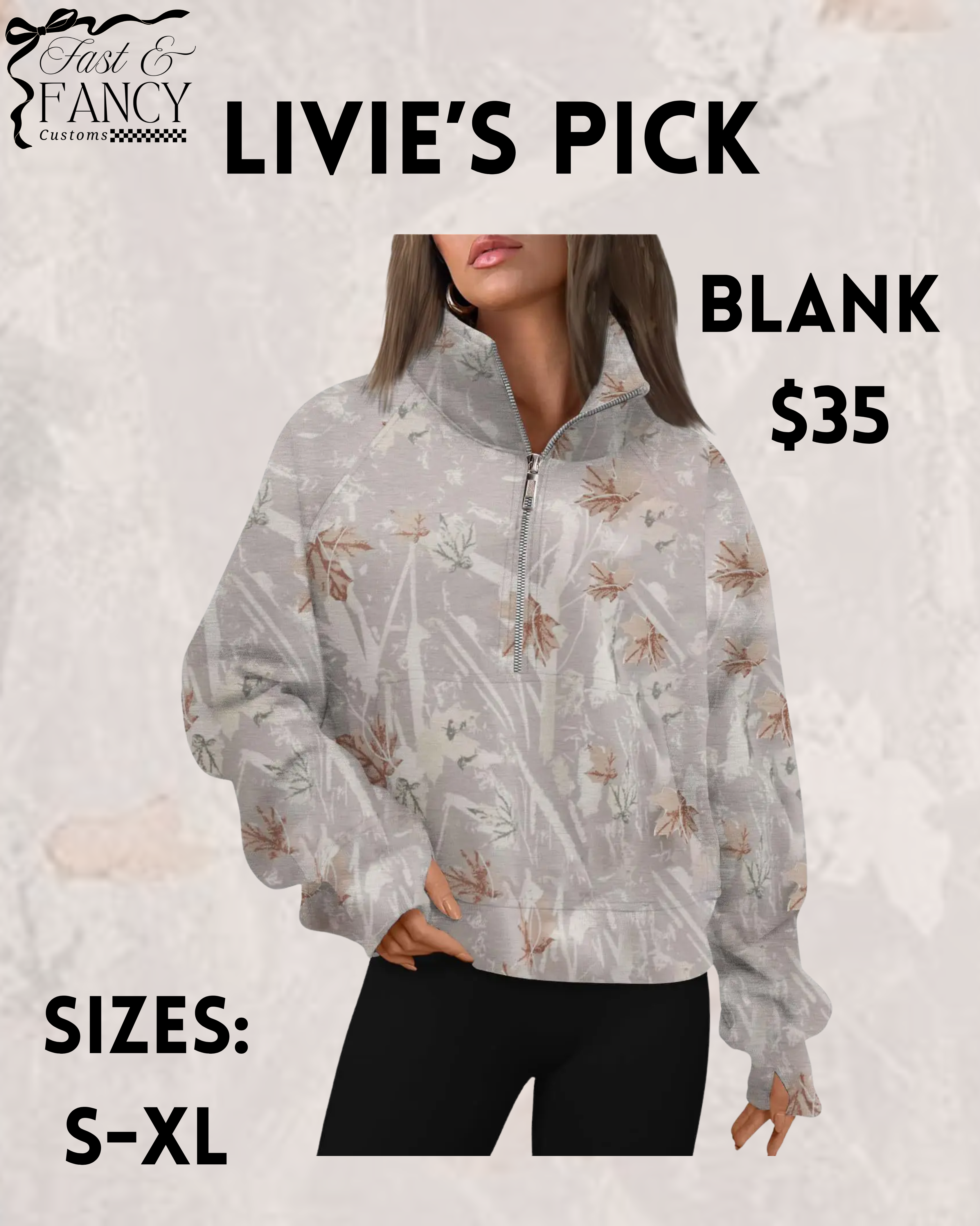 PRE ORDER- Camo Quarter Zip