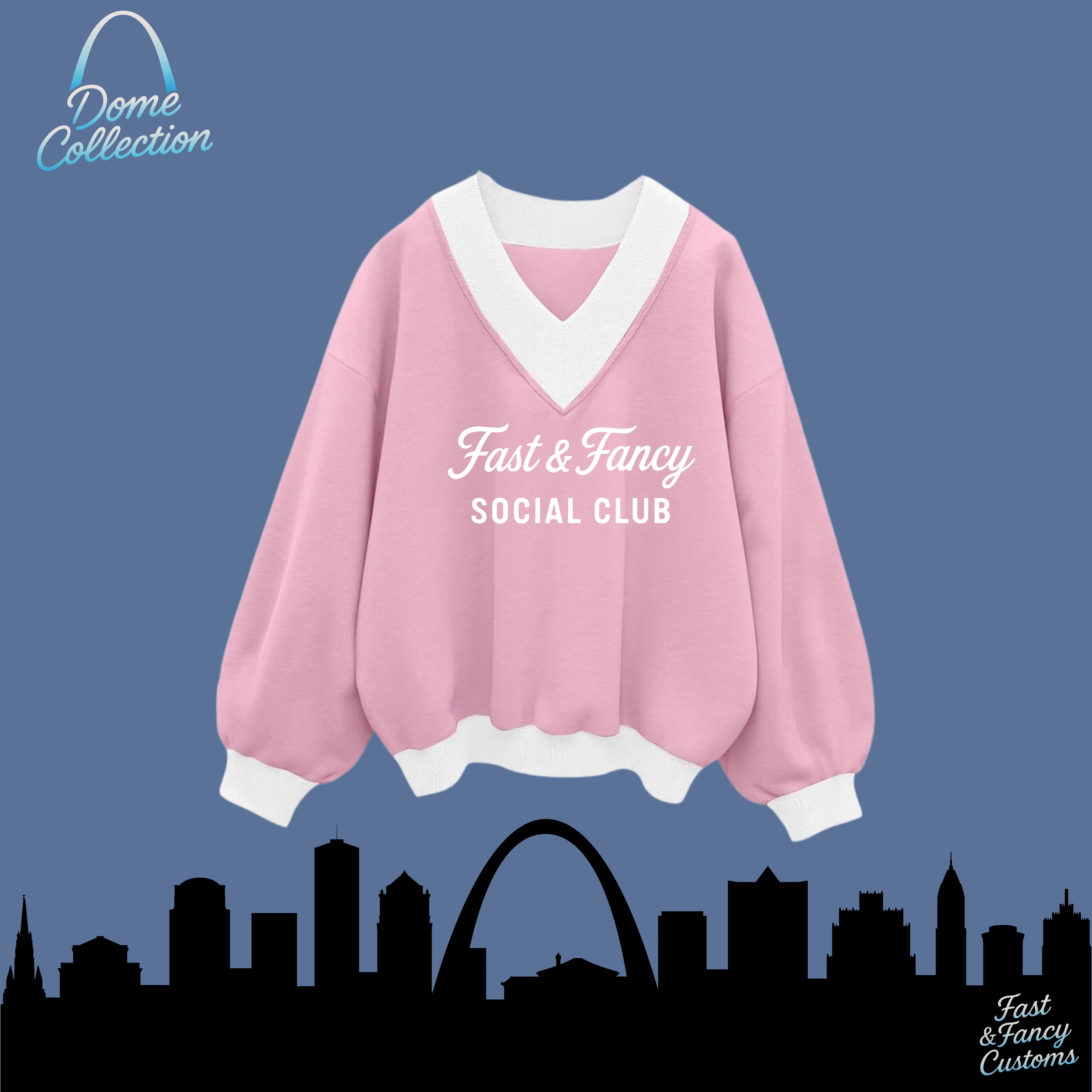 V-Neck Oversized Drop Shoulder