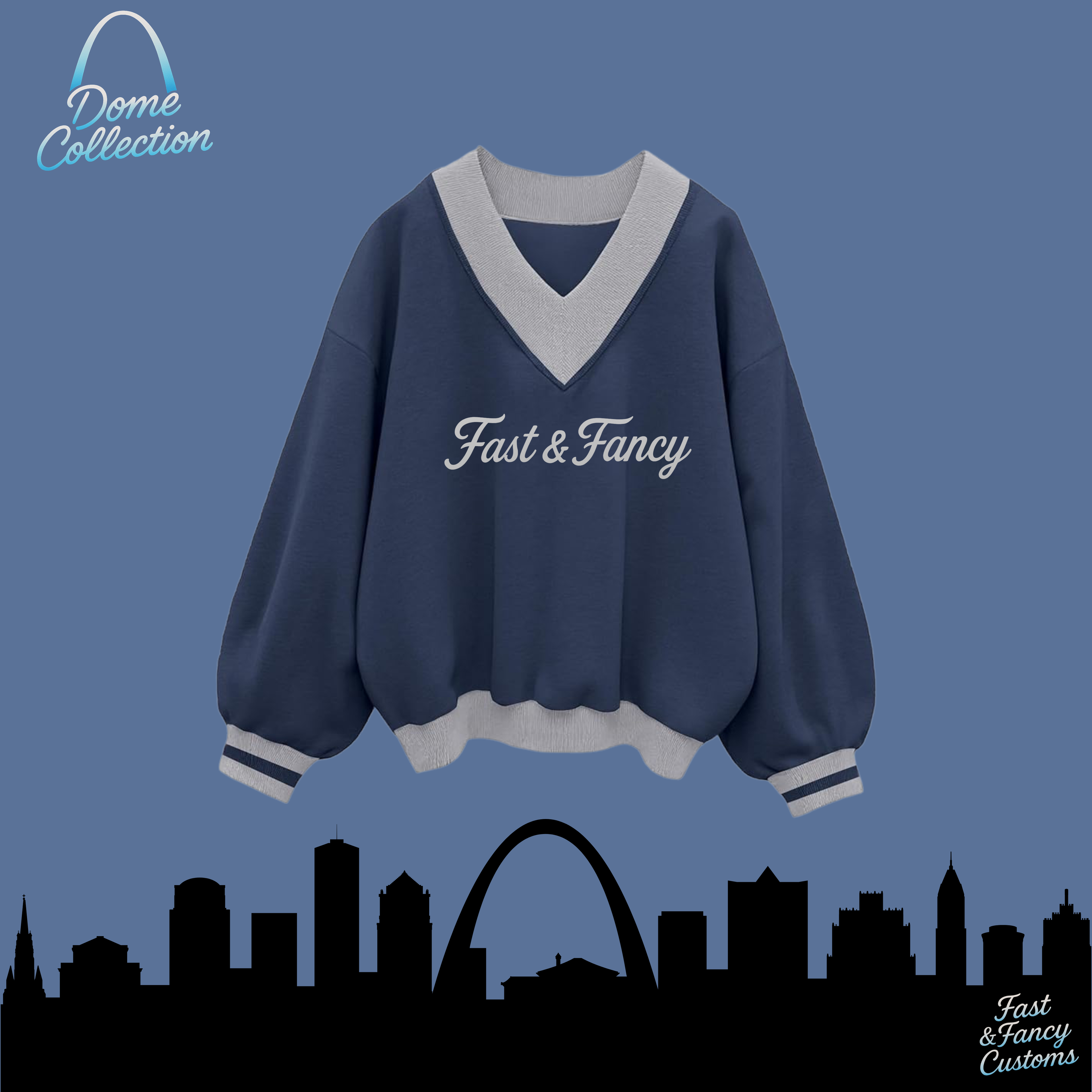 V-Neck Oversized Drop Shoulder