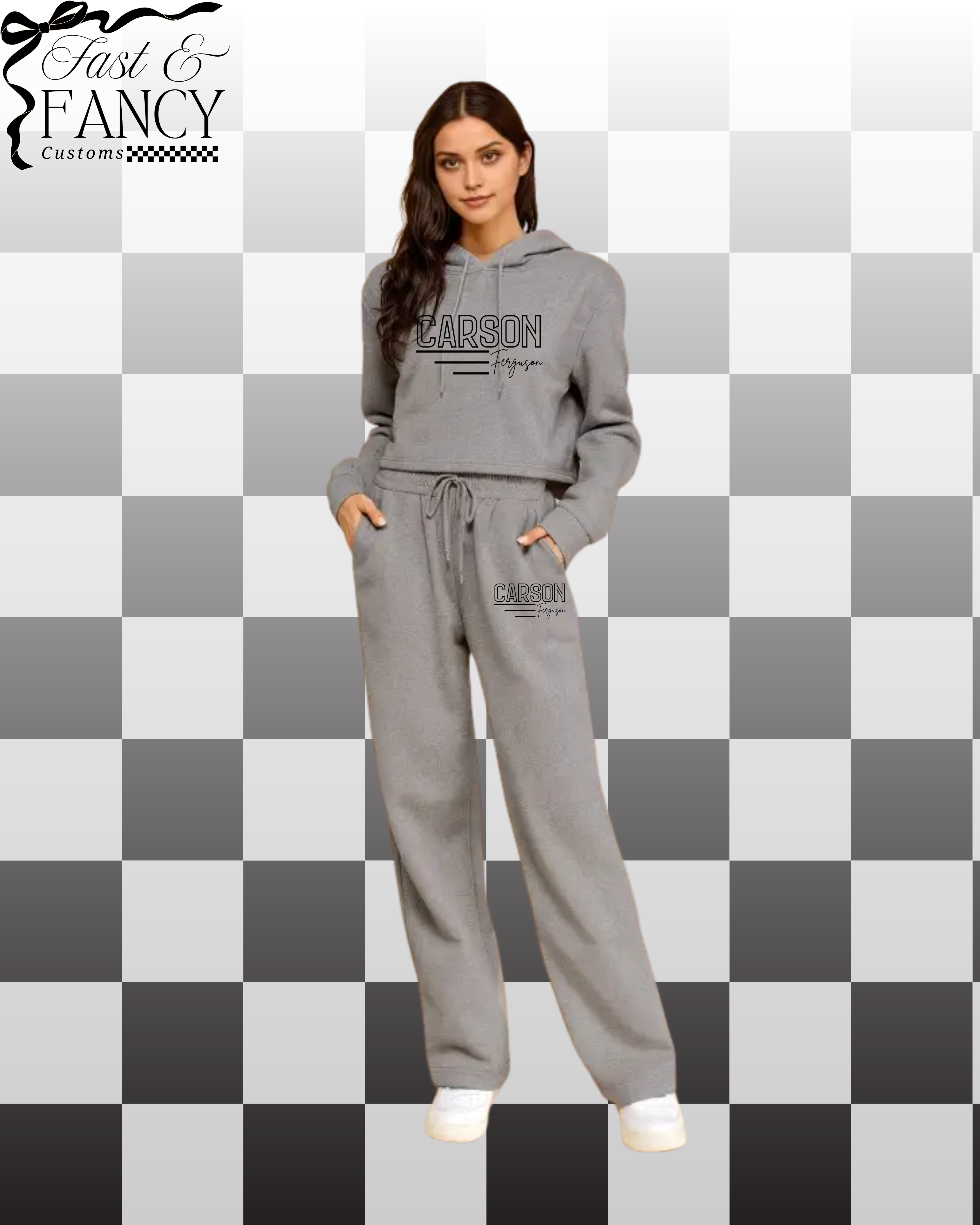 French Terry Fleece Hoodie Matching Set