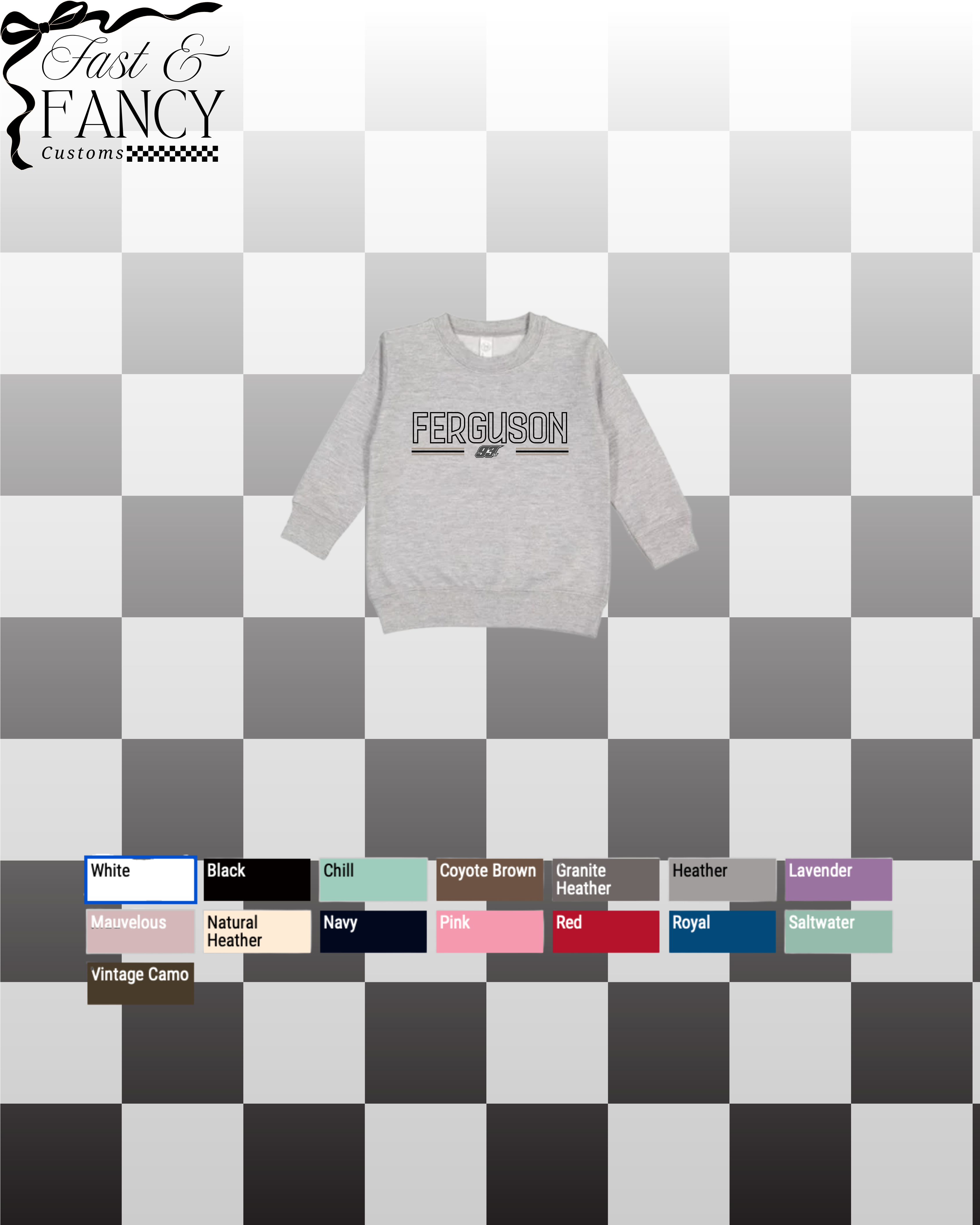 Toddler Crewneck (Choose your Color)