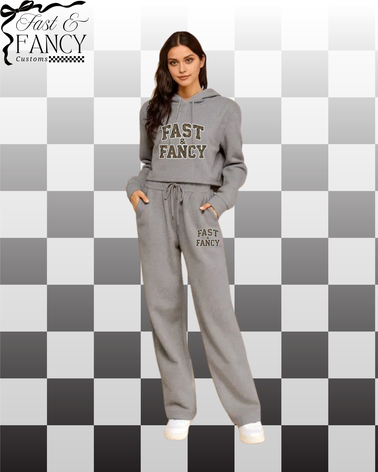 French Terry Fleece Hoodie Matching Set