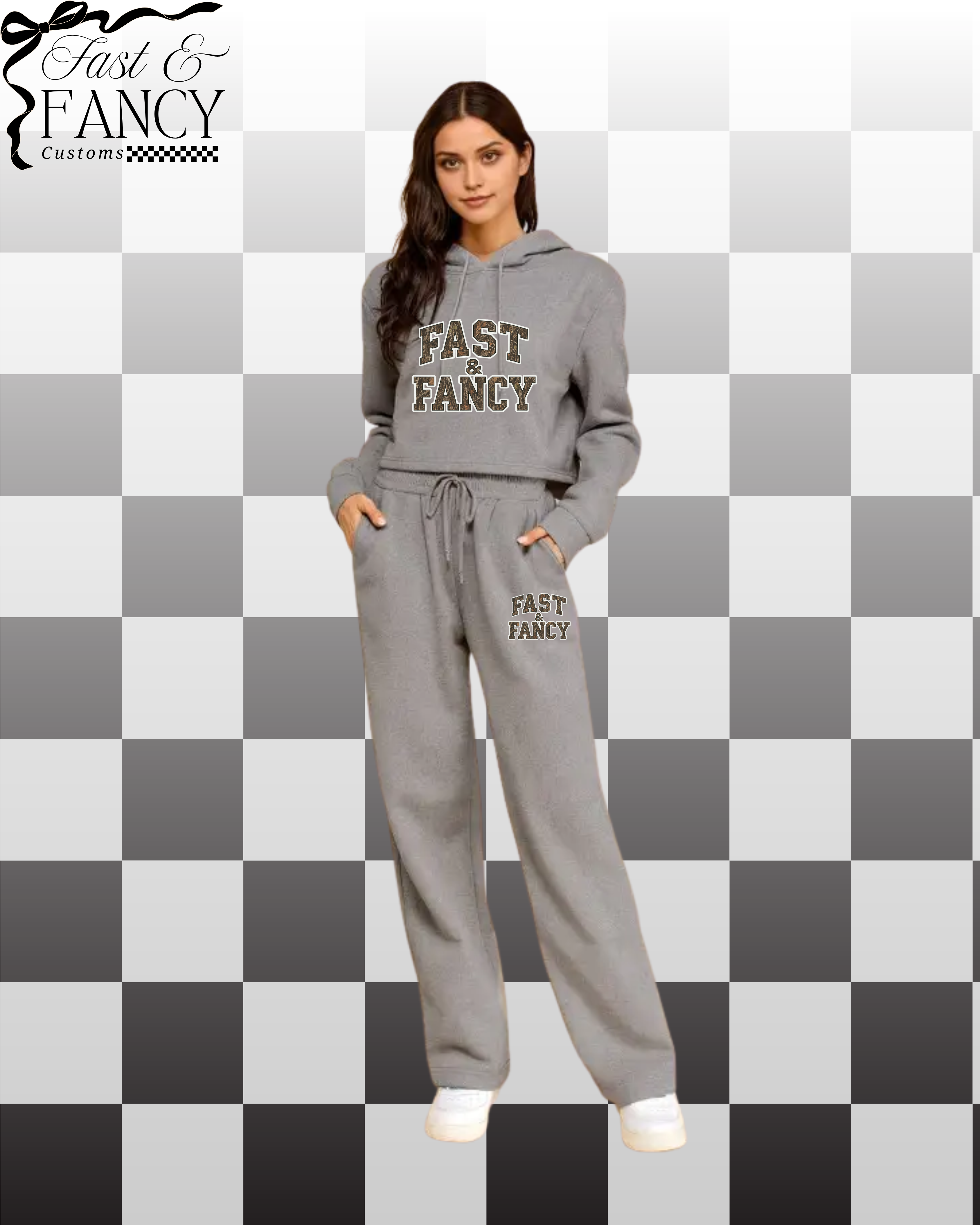 French Terry Fleece Hoodie Matching Set