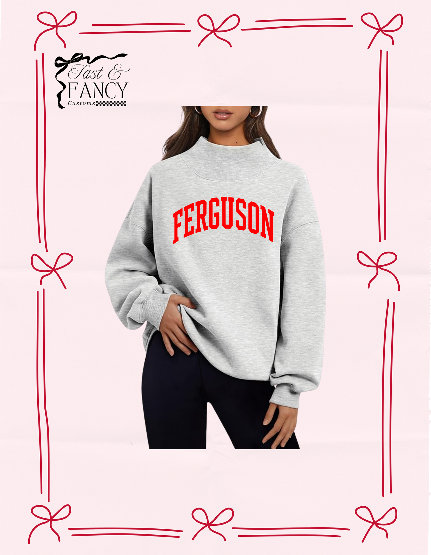 Grey Custom Mockneck
