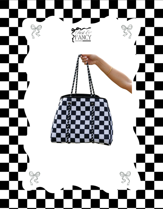 Large Checkered Tote