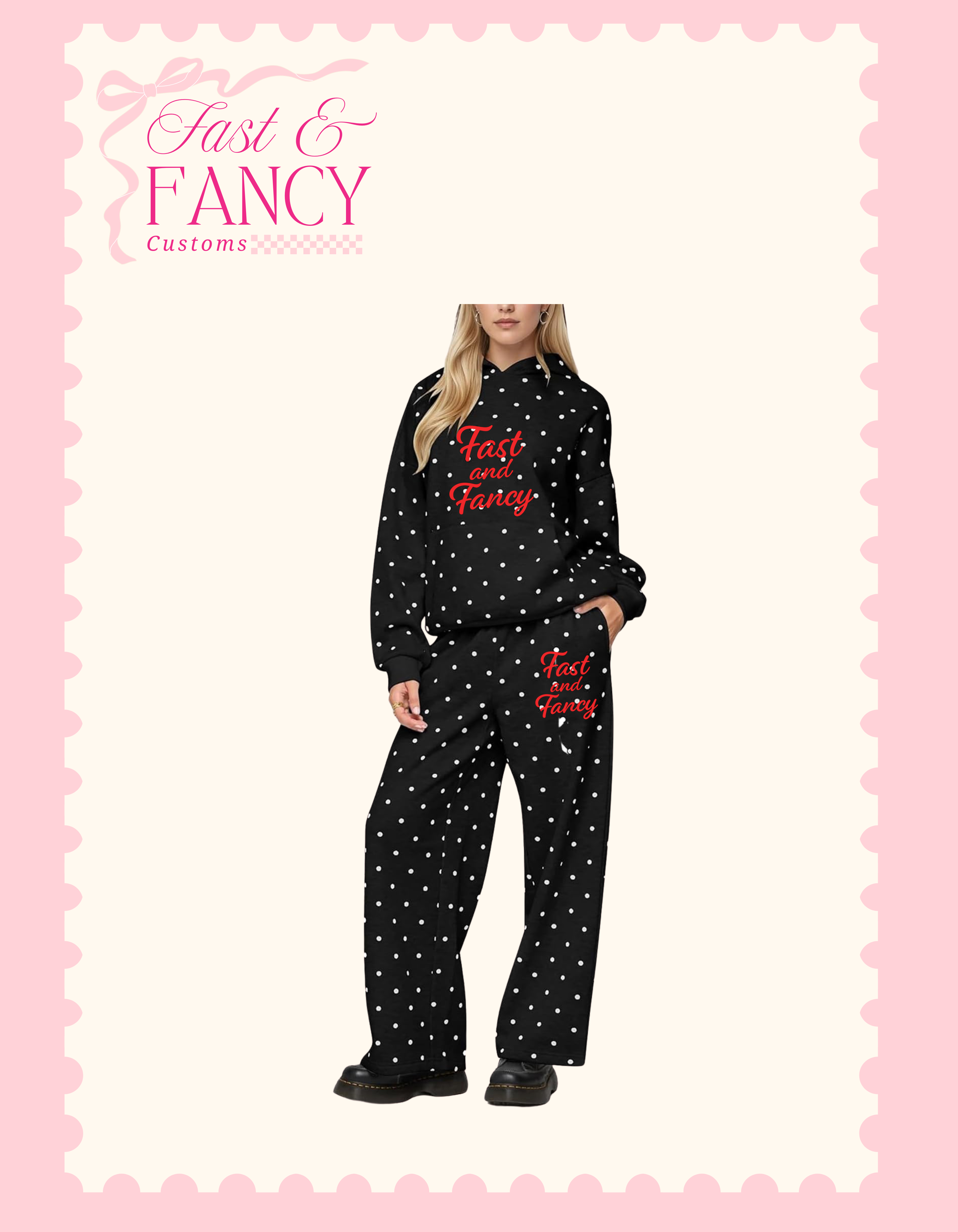 Black & White Polka Dot Set