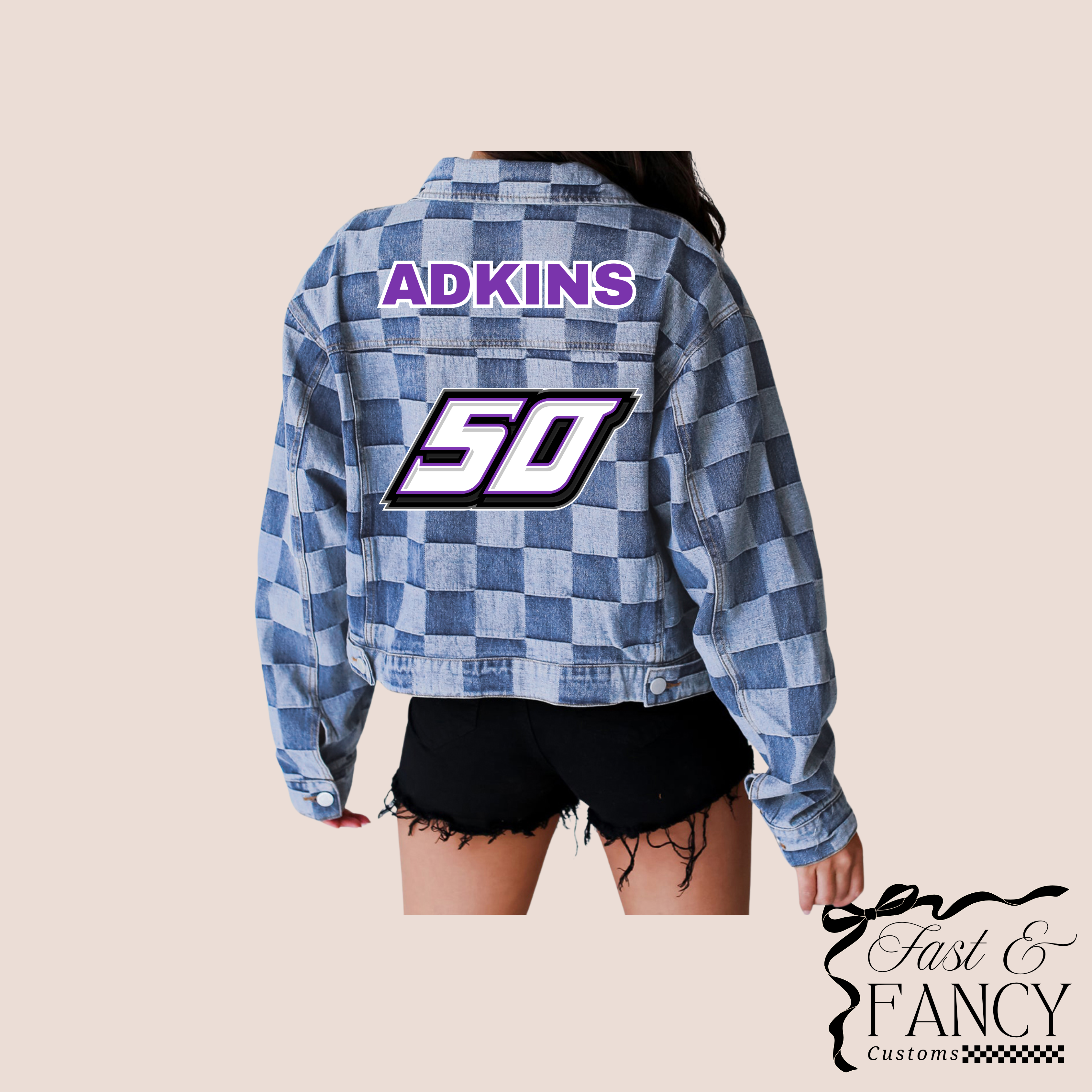 Checkered Jean Jacket