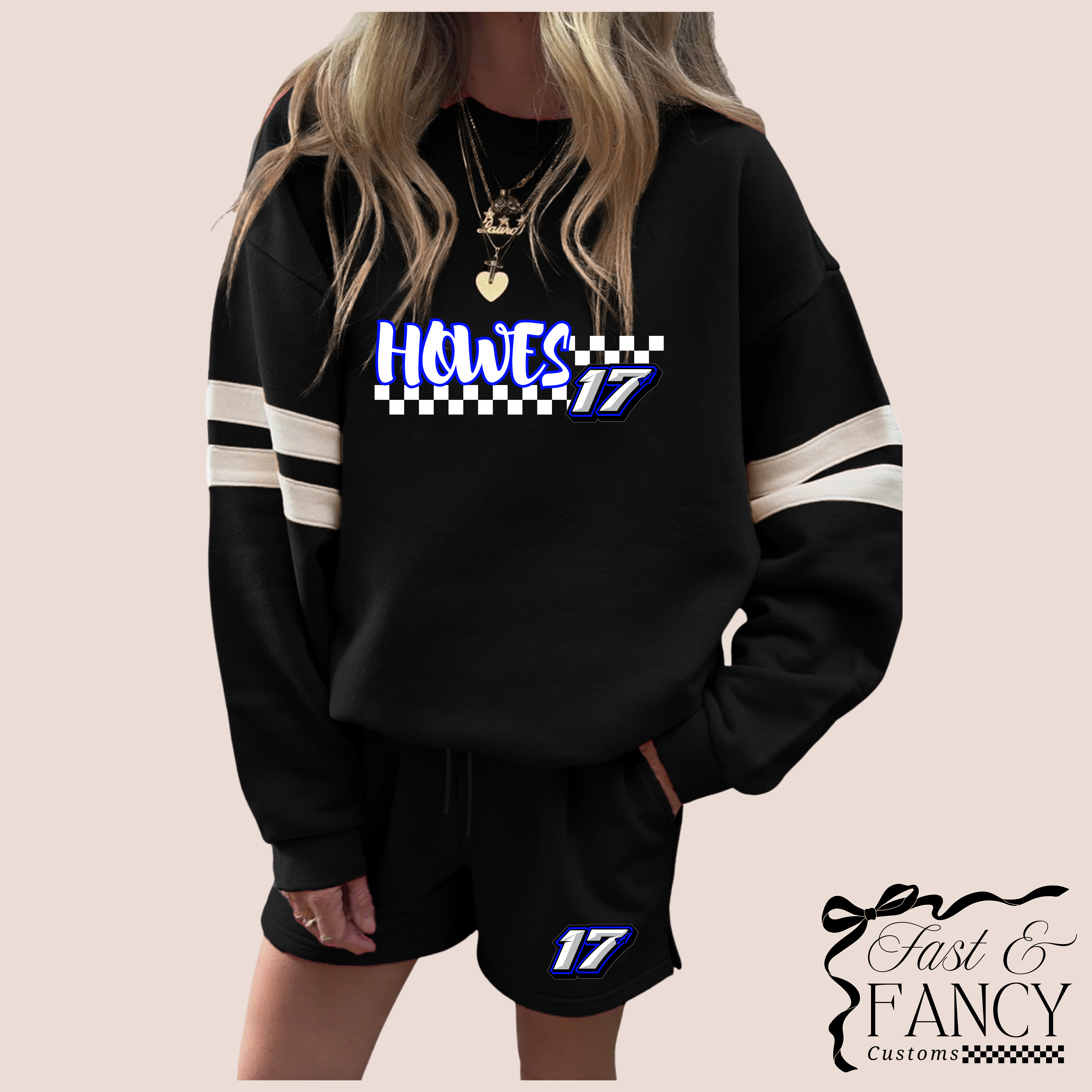 Customized Black Varsity Set