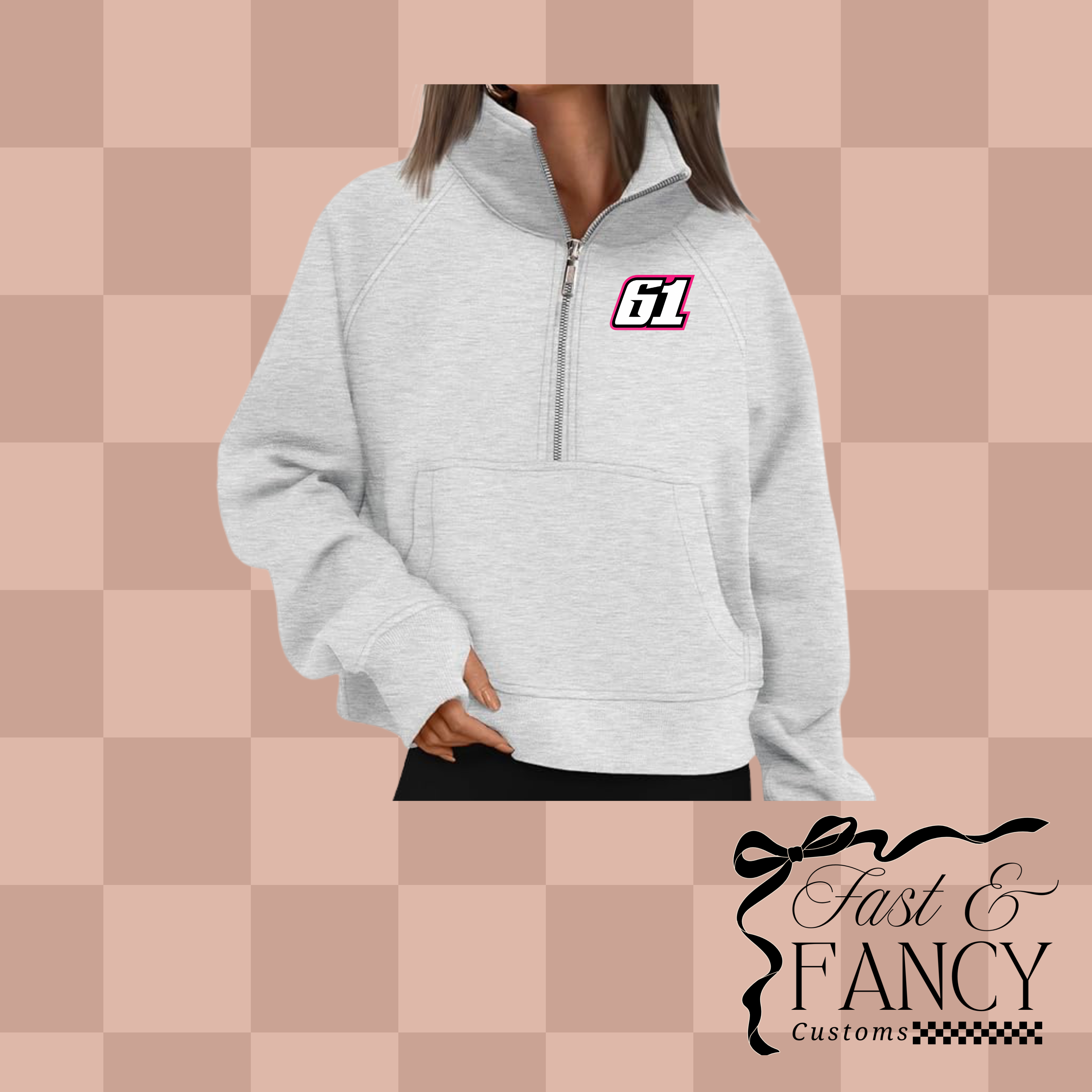 Grey Quarter Zip