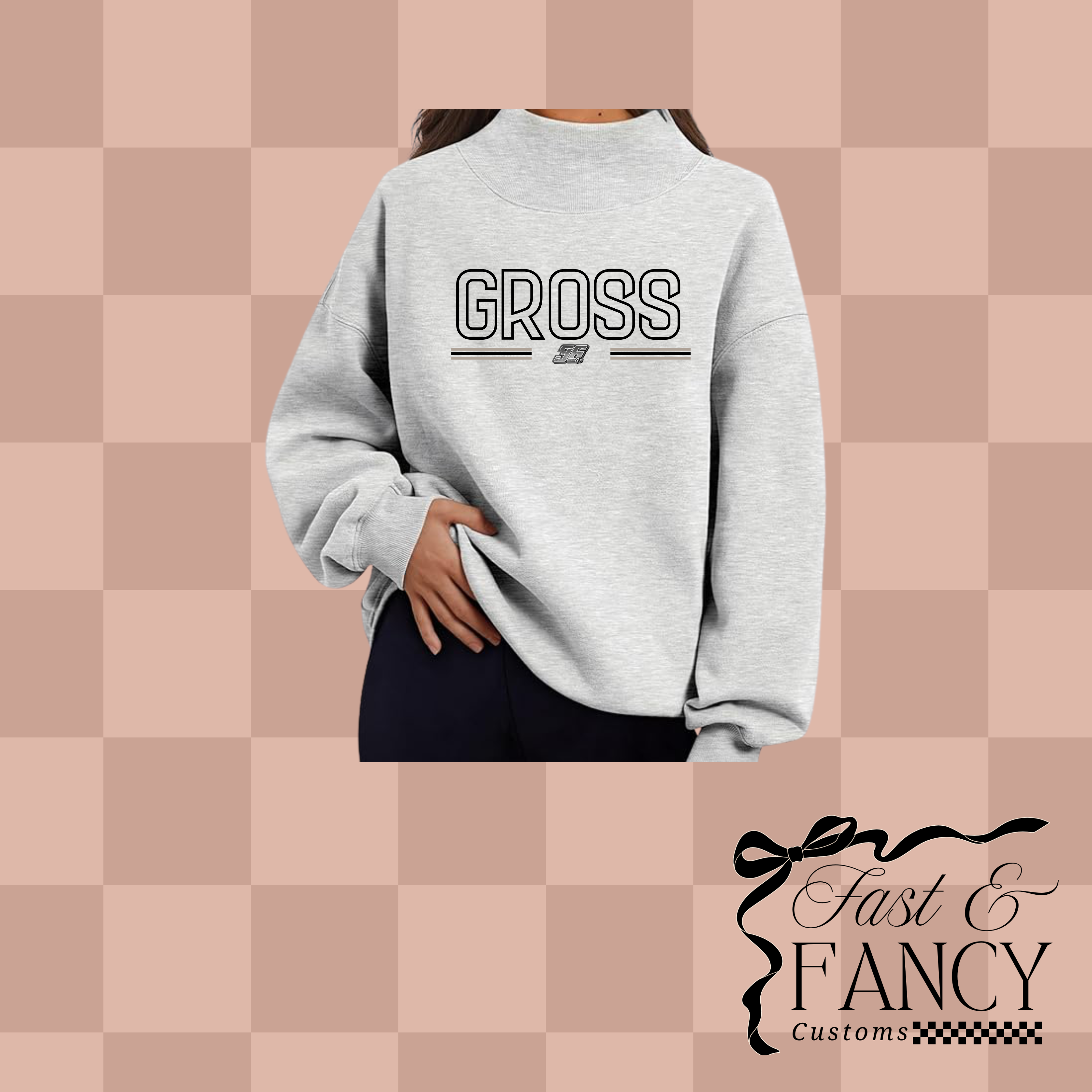Grey Mockneck