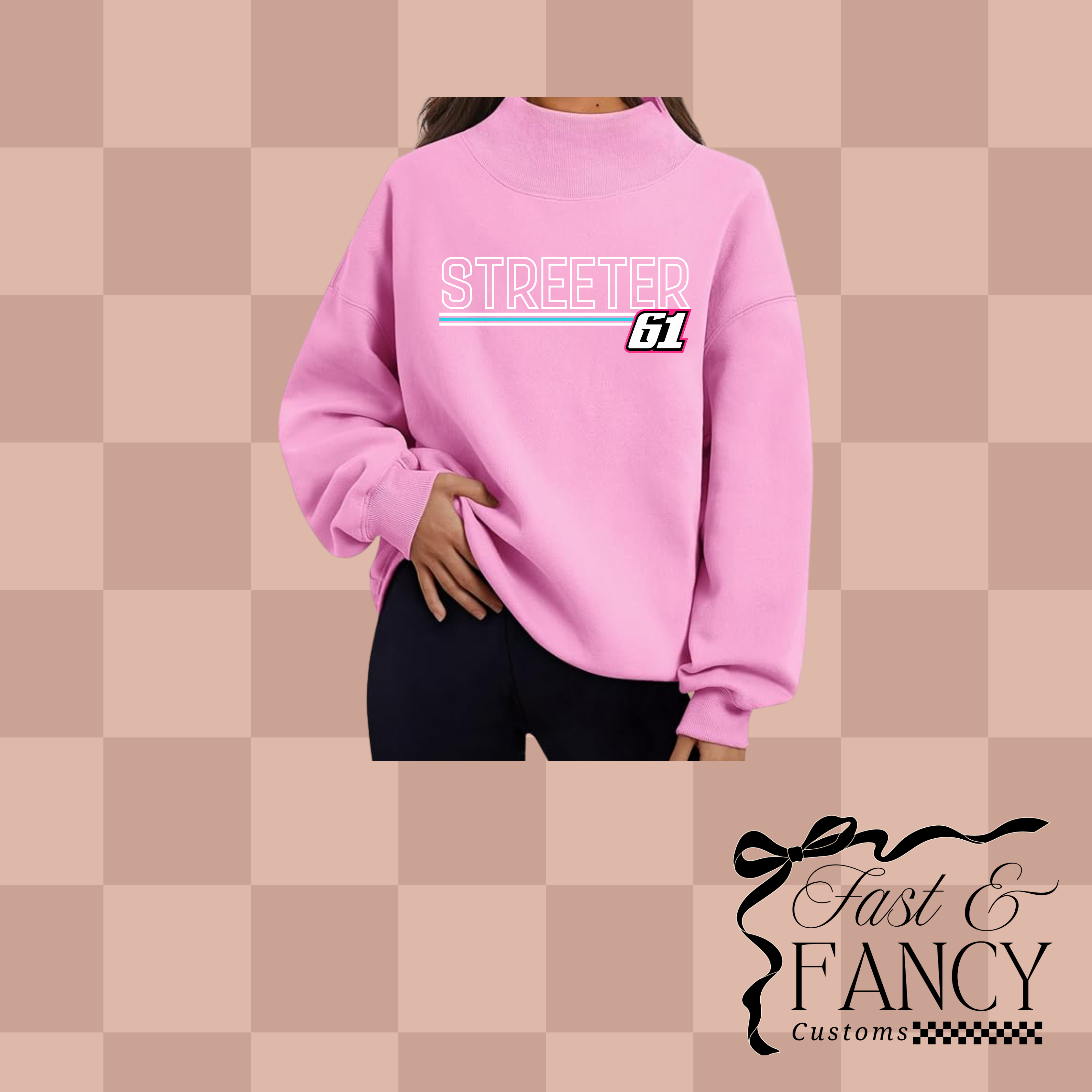 Pink Mockneck