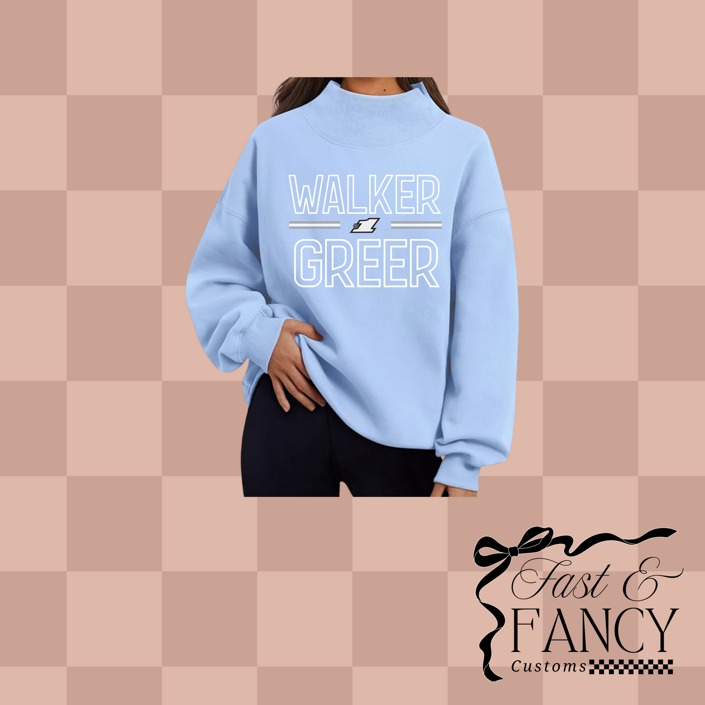 Light Bue Mockneck
