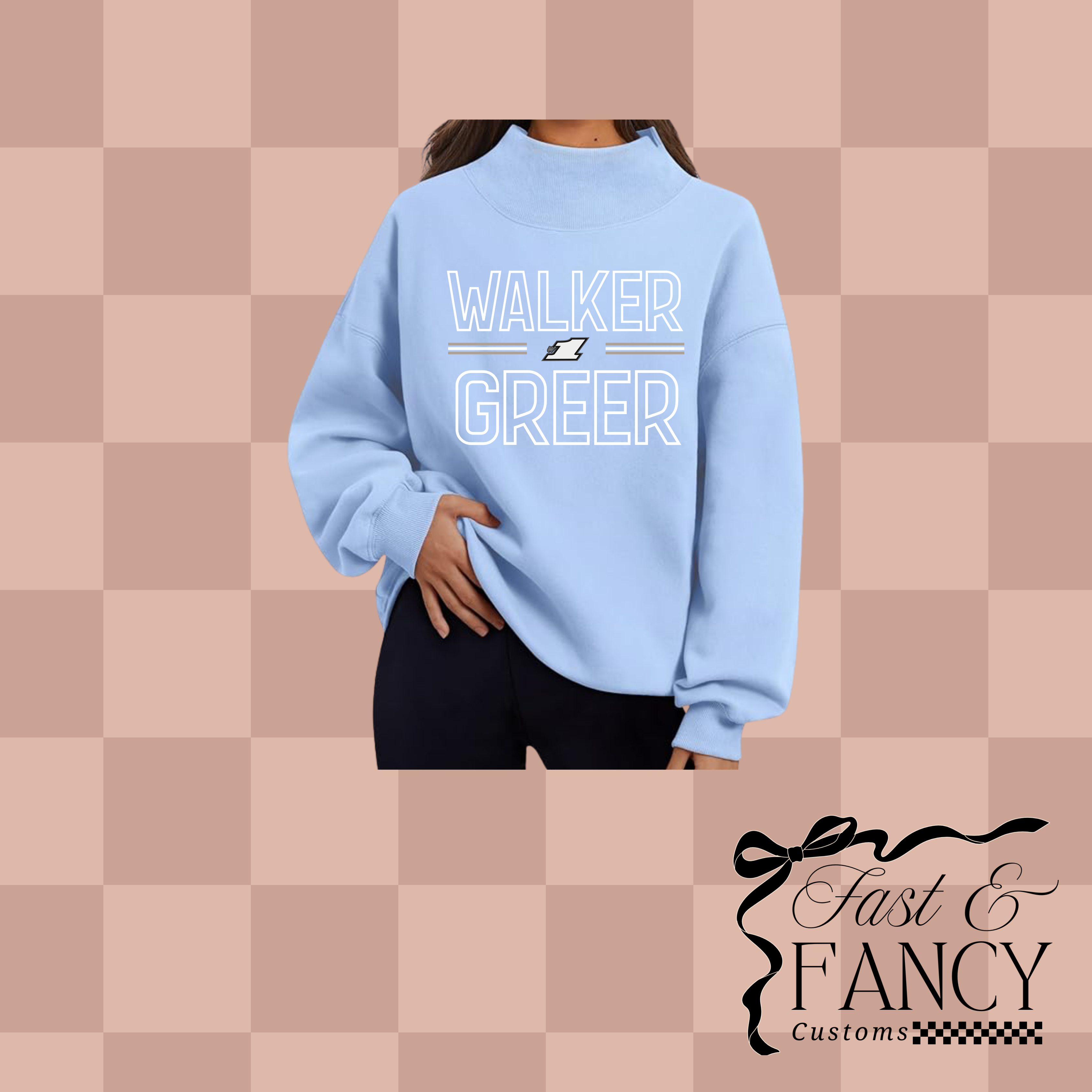 Light Bue Mockneck