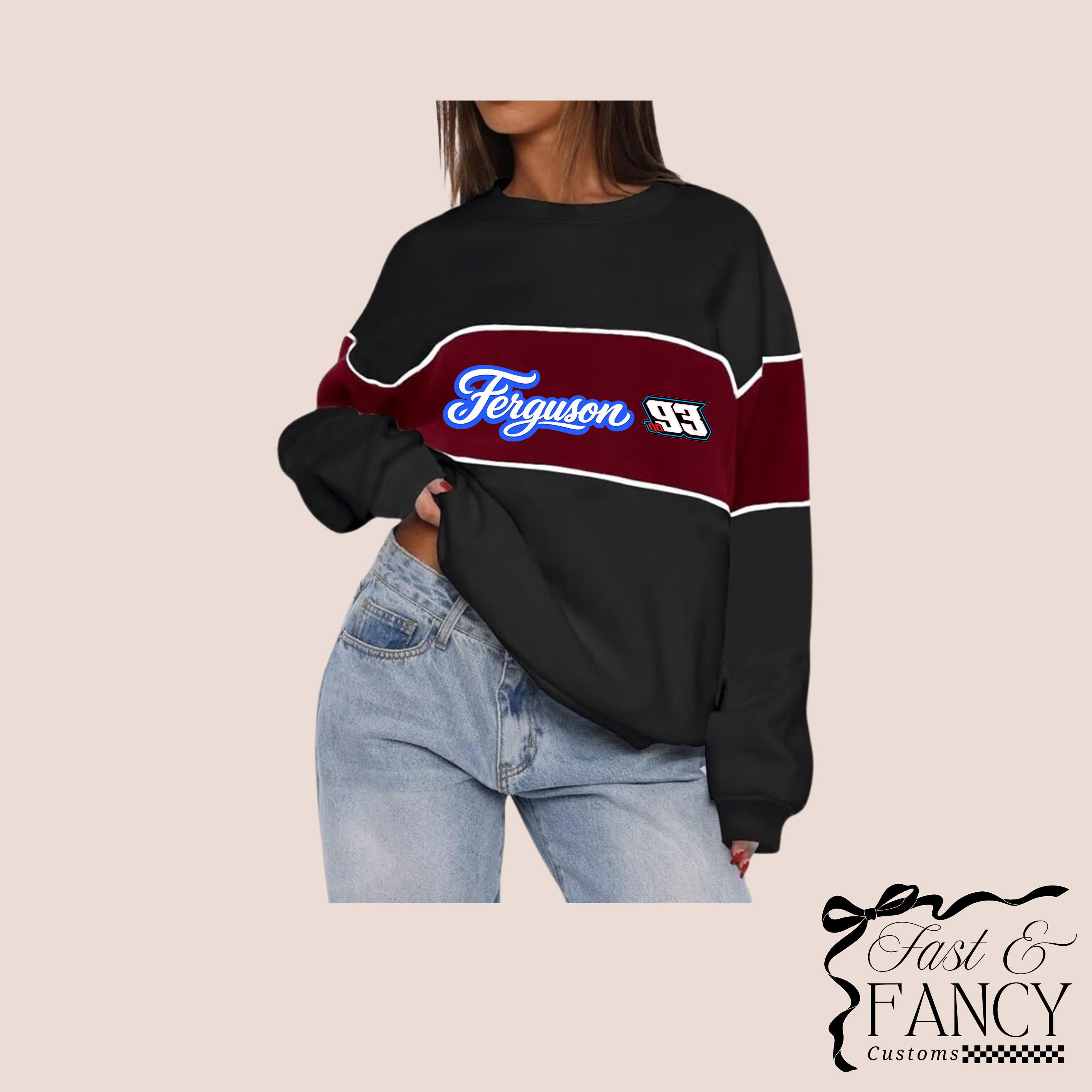Retro Black & Red Crewneck